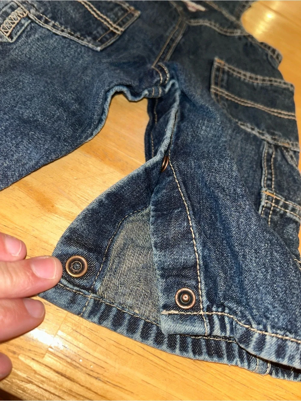 Baby 6 months Jeans denim overalls 100 cotton boy girl unisex